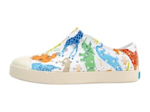 Tenisi flatform cu model - Alb/Galben/Portocaliu