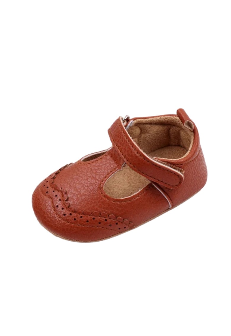 Reducere 60% - Pantofi Model Suzy - Piele ecologica - Fete - Velcro - Maro 1 Pantofi Model Suzy - Piele ecologica - Fete - Velcro - Maro