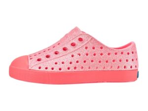Tenisi flatform cu aspect stralucitor - Roz deschis