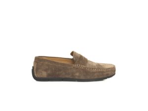 Pantofi loafer de piele intoarsa - Maro