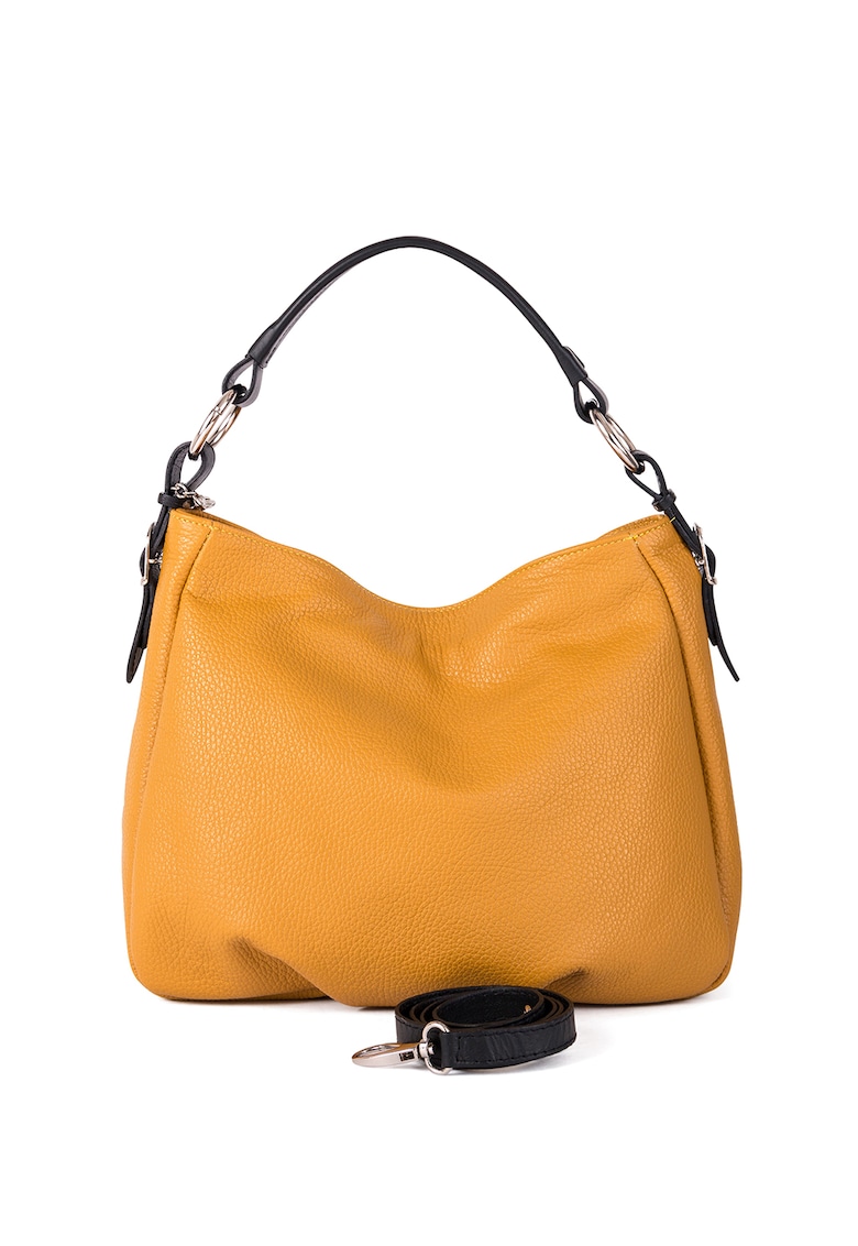 Reducere 72% - Geanta hobo de piele Noemi - Auriu/Negru/Galben sofran 1 Geanta hobo de piele Noemi - Auriu/Negru/Galben sofran