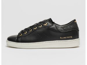 Pantofi sport de piele cu sireturi - Negru
