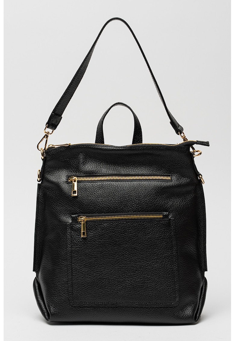 Reducere 86% - Rucsac de piele cu bareta suplimentara - Negru 1 Rucsac de piele cu bareta suplimentara - Negru