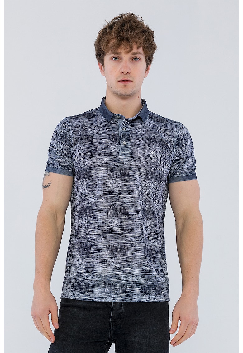Reducere 89% - Tricou polo cu imprimeu - Alb/Bleumarin 1 Tricou polo cu imprimeu - Alb/Bleumarin