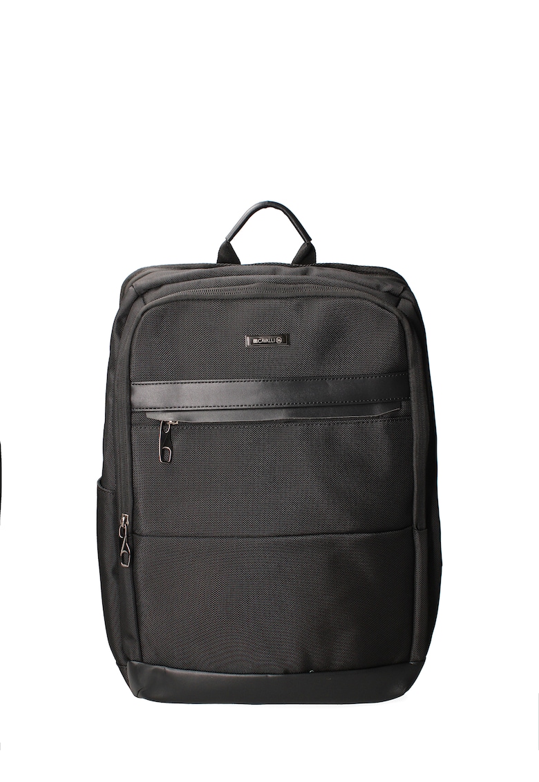 Reducere 81% - Rucsac din material textil cu buzunar frontal 175603 - Negru 1 Rucsac din material textil cu buzunar frontal 175603 - Negru