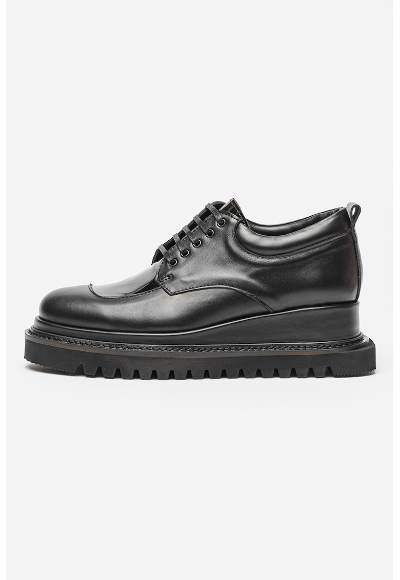 Reducere 73% - Pantofi wedge de piele - Negru 1 Pantofi wedge de piele - Negru