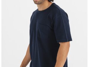 Tricou cu buzunar pe piept - Albastru inchis