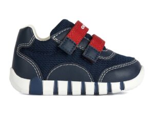 Pantofi sport Iupidoo cu velcro si garnituri de piele ecologica - Bleumarin