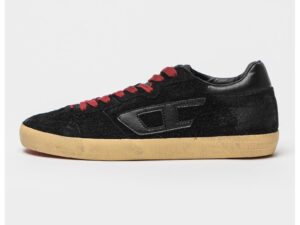 Pantofi sport de piele intoarsa cu insertii de piele ecologica si material textil S-Leroji - Negru