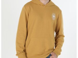 Hanorac cu buzunar kangaroo - Galben sofran