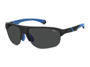 Ochelari de soare wrap cu logo - Negru/Albastru royal
