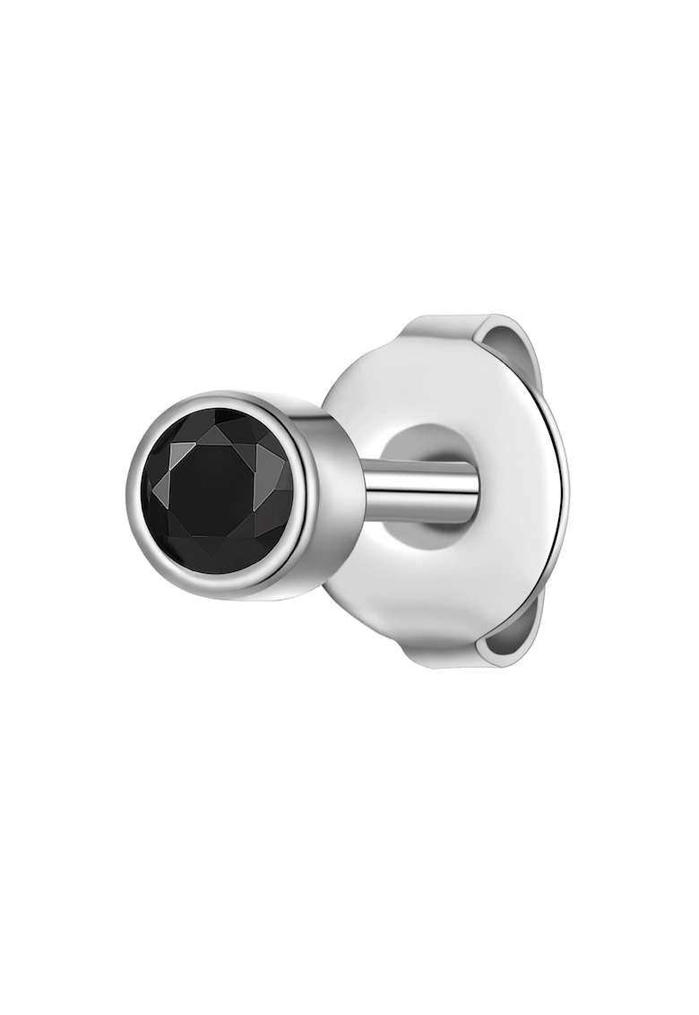 Reducere 81% - Cercel cu tija din otel inoxidabil decorat cu zirconia - Argintiu 1 Cercel cu tija din otel inoxidabil decorat cu zirconia - Argintiu