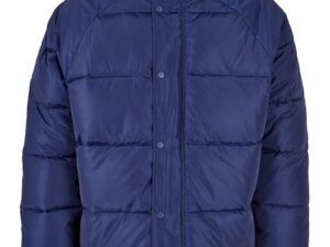 Geaca matlasata cu maneci raglan - Albastru inchis