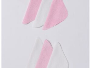 Set de prosoape mici - 6 piese - Roz pastel/Alb optic