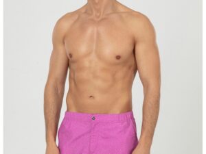 Pantaloni scurti de baie cu buzunare laterale - Fucsia