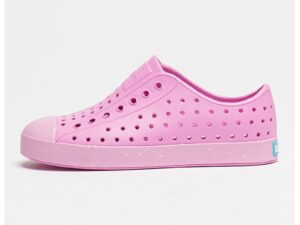 Tenisi slip-on cu talpa cu pete decorative Jefferson Bloom - Alb/Fucsia/Roz pastel