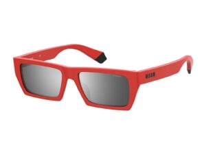 Ochelari de soare dreptunghiulari polarizati - Negru/Coral