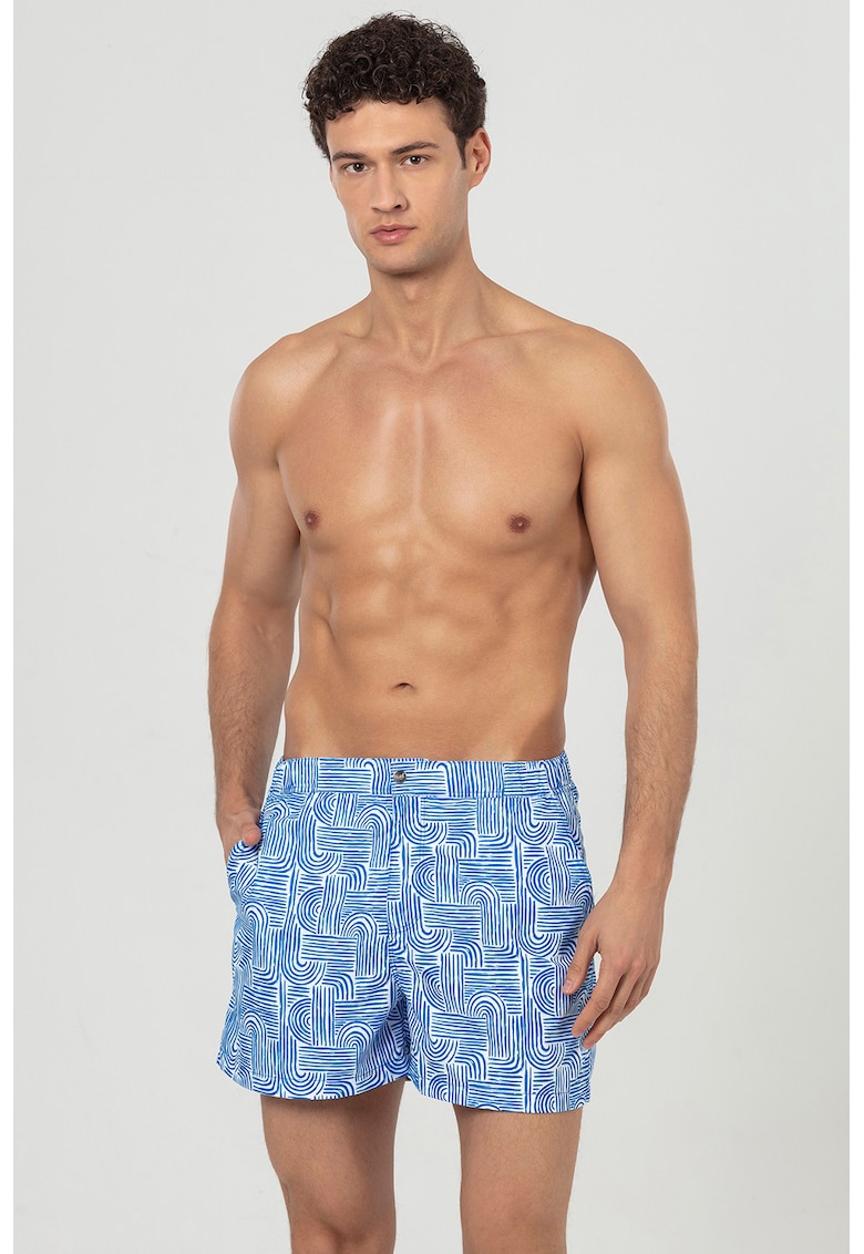 Reducere 82% - Pantaloni scurti de baie cu buzunare laterale - Albastru royal/Alb optic 1 Pantaloni scurti de baie cu buzunare laterale - Albastru royal/Alb optic