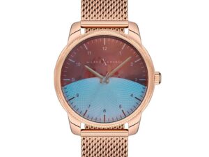 Ceas sport pentru femei  38 mm - carcasa din otel - roz aurie - curea din otel roz aurie - rezistent la apa 3 ATM