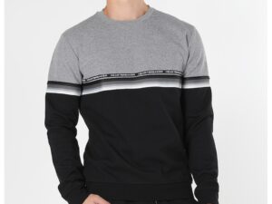 Bluza sport cu aspect colorblock - Negru/Gri