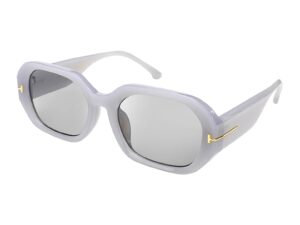 Ochelari de soare hexagoali Kaylee - Gri deschis/Gri inchis