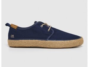 Mocasini din material textil - Bleumarin