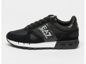 Pantofi sport cu insertii de piele intoarsa - Negru