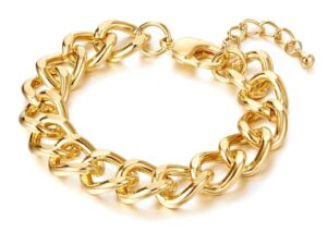 Bratara de lant placata cu aur de 14K - Auriu