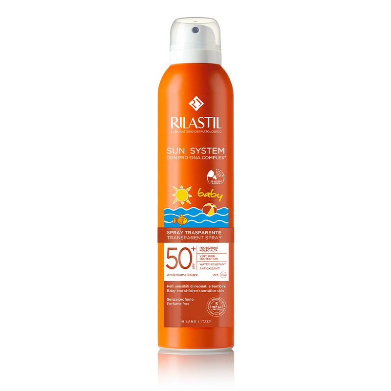 Reducere 25% - Spray corp pentru copii SPF 50+ Sun System, 200ml, Rilastil 1 Spray corp pentru copii SPF 50+ Sun System