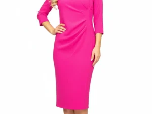 Rochie casual-office roz