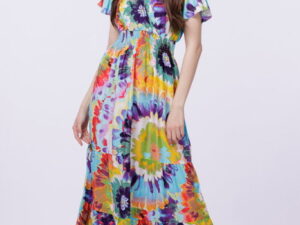 Rochie cu talia evidentiata si bust petrecut