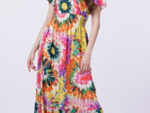 Rochie cu talia evidentiata si bust petrecut