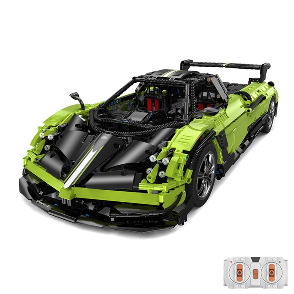 Reducere 25% - Set constructie masinuta cu telecomanda, Rastar, Pagani Huayra, Verde, 1:8, 2899 piese 1 Set constructie masinuta cu telecomanda