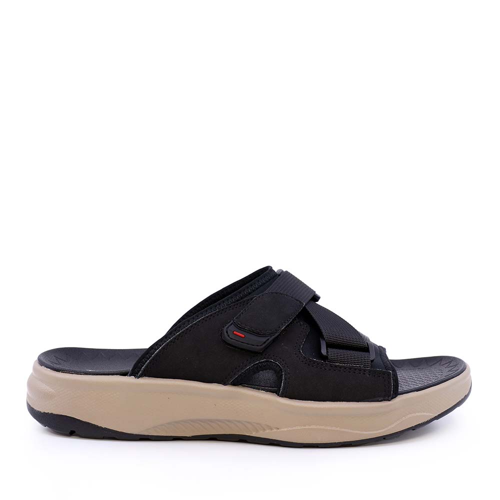 Reducere 40% - Saboți bărbați Thezeus negri din textil și piele 2349BST24033N 1 Saboți bărbați Thezeus negri din textil și piele 2349BST24033N