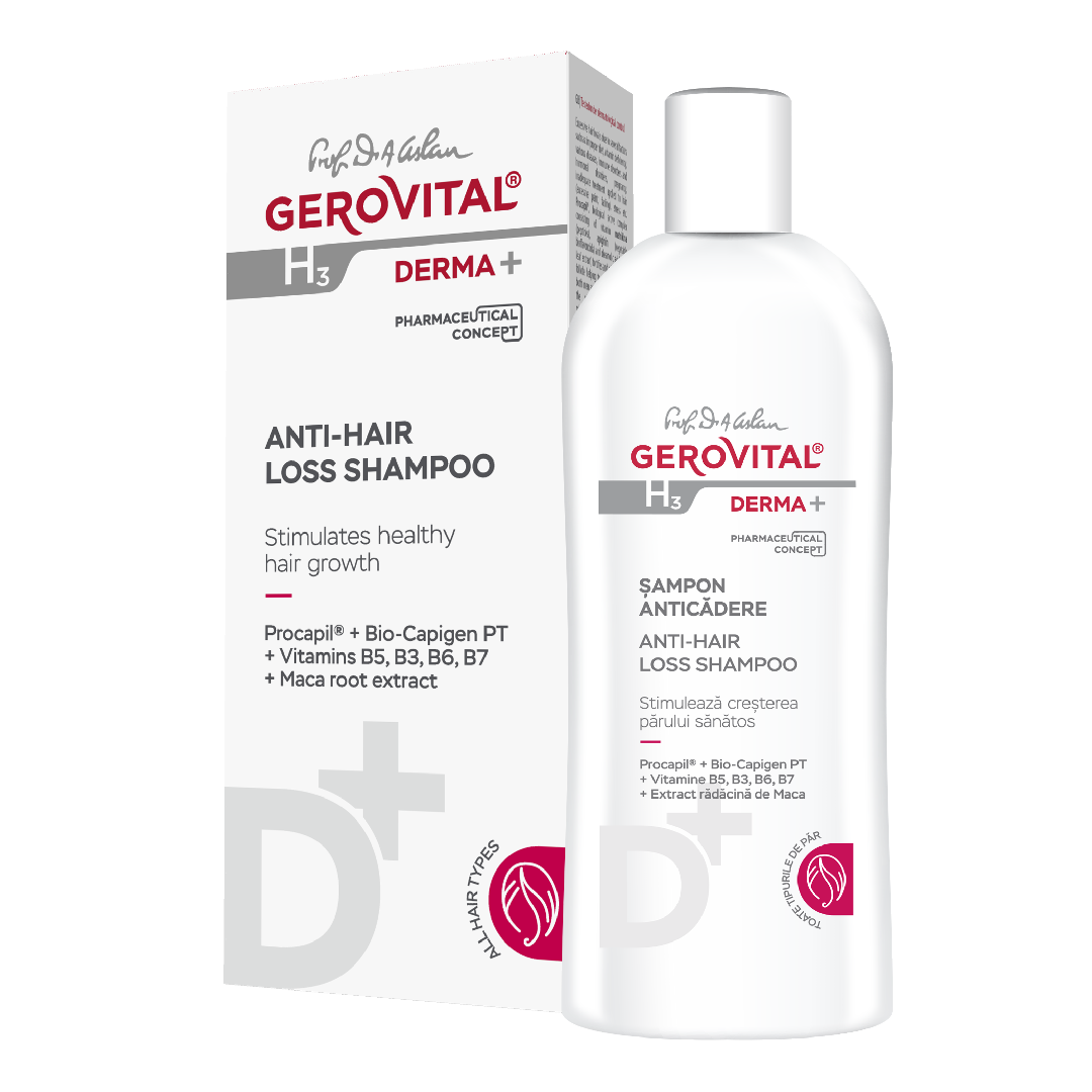 Reducere 25% - Sampon anticadere H3 Derma+, 200 ml, Gerovital 1 Sampon anticadere H3 Derma+