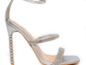 Sandale femei Solo Donna argintii cu toc înalt 2857ds0299ag