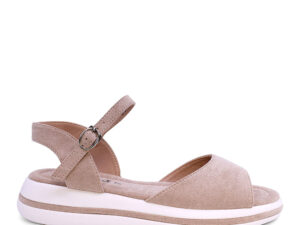 Sandale femei Solo Donna bej cu aspect de velur 2857DS8580VBE