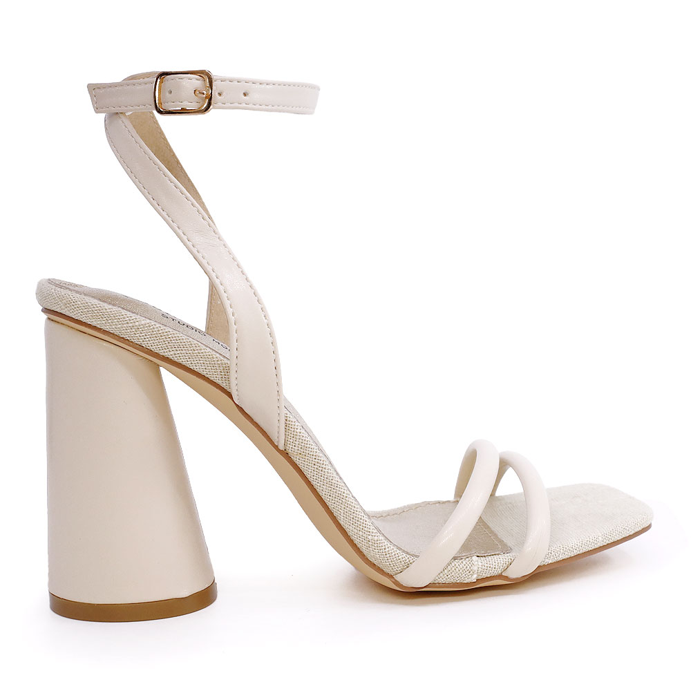 Reducere 40% - Sandale femei Solo Donna bej cu toc mediu 2857DS0427BE 1 Sandale femei Solo Donna bej cu toc mediu 2857DS0427BE