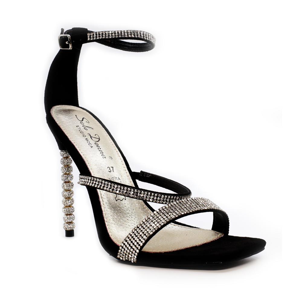 Reducere 40% - Sandale femei Solo Donna negre cu toc înalt 2857ds0299vn 2 Reducere 40% - Sandale femei Solo Donna negre cu toc înalt 2857ds0299vn - imagine 2