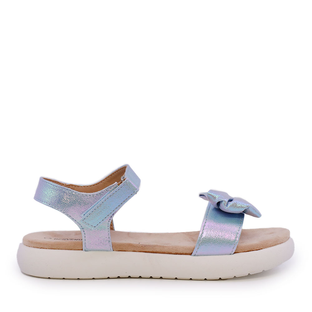 Reducere 30% - Sandale fete Benvenuti azzuro cu fundă decorativă 2579FS90101AZ 1 Sandale fete Benvenuti azzuro cu fundă decorativă 2579FS90101AZ