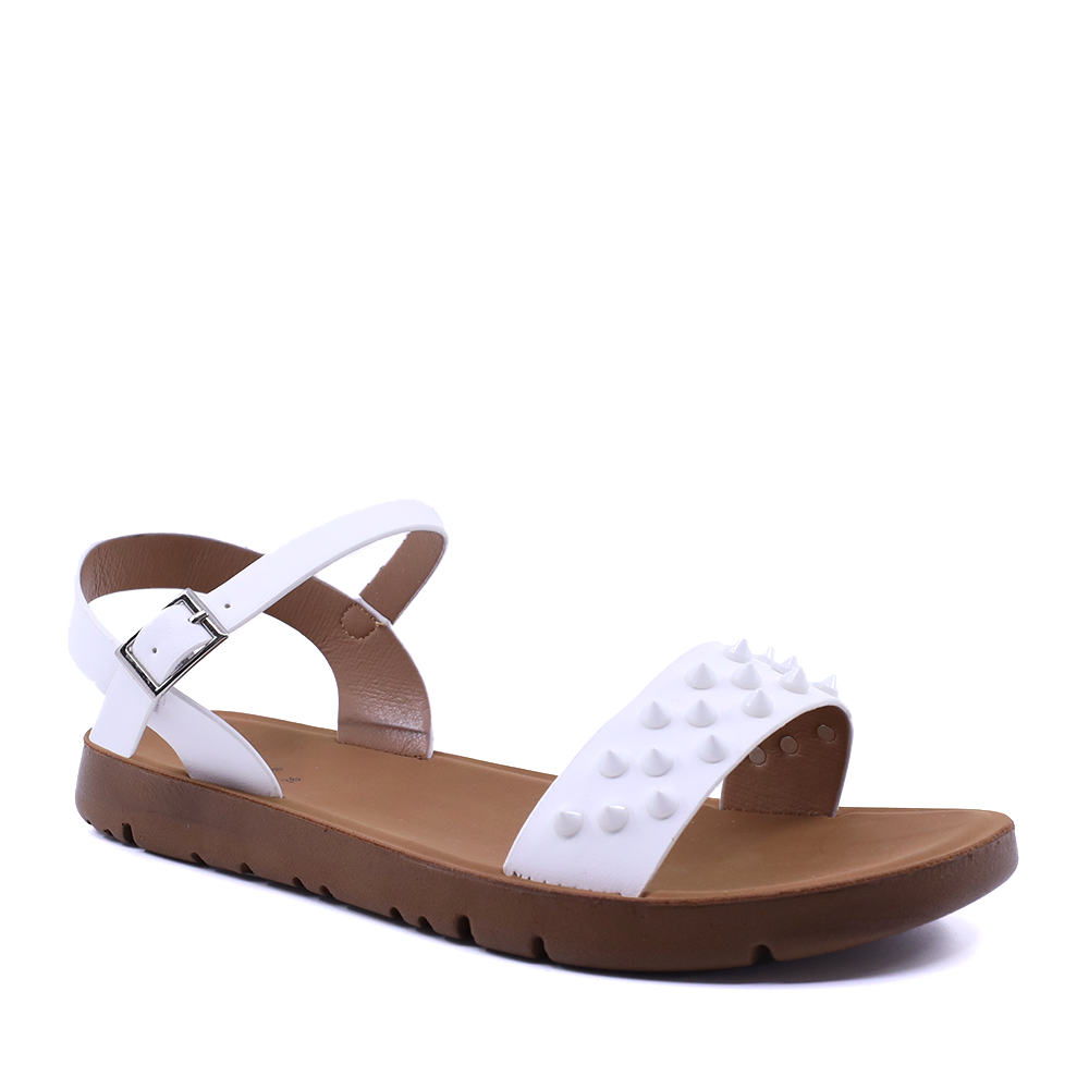Reducere 40% - Sandale fete Solo Donna albe cu ținte 2577FS3318A 2 Reducere 40% - Sandale fete Solo Donna albe cu ținte 2577FS3318A - imagine 2