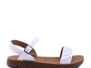 Sandale fete Solo Donna albe cu ținte 2577FS3318A