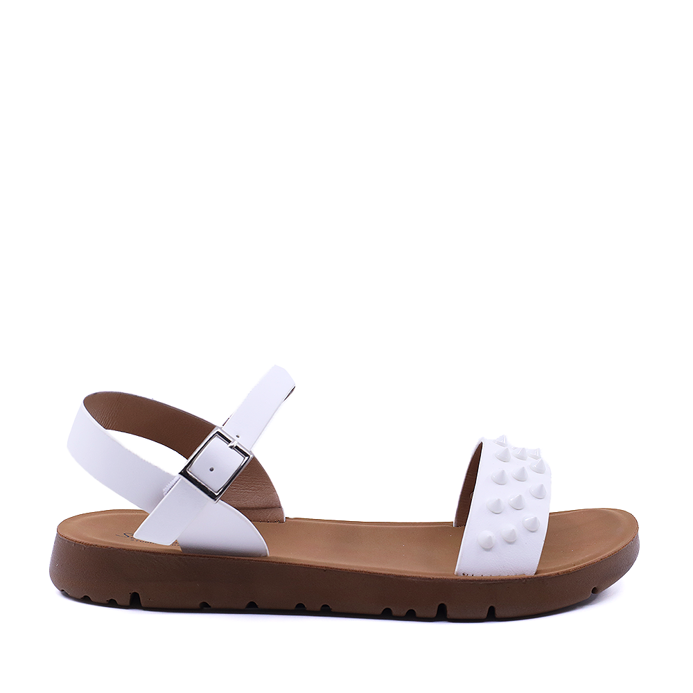 Reducere 40% - Sandale fete Solo Donna albe cu ținte 2577FS3318A 1 Sandale fete Solo Donna albe cu ținte 2577FS3318A