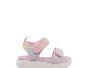 Sandale fetițe Benvenuti roz cu imprimeu multicolor 2577fs2301ro