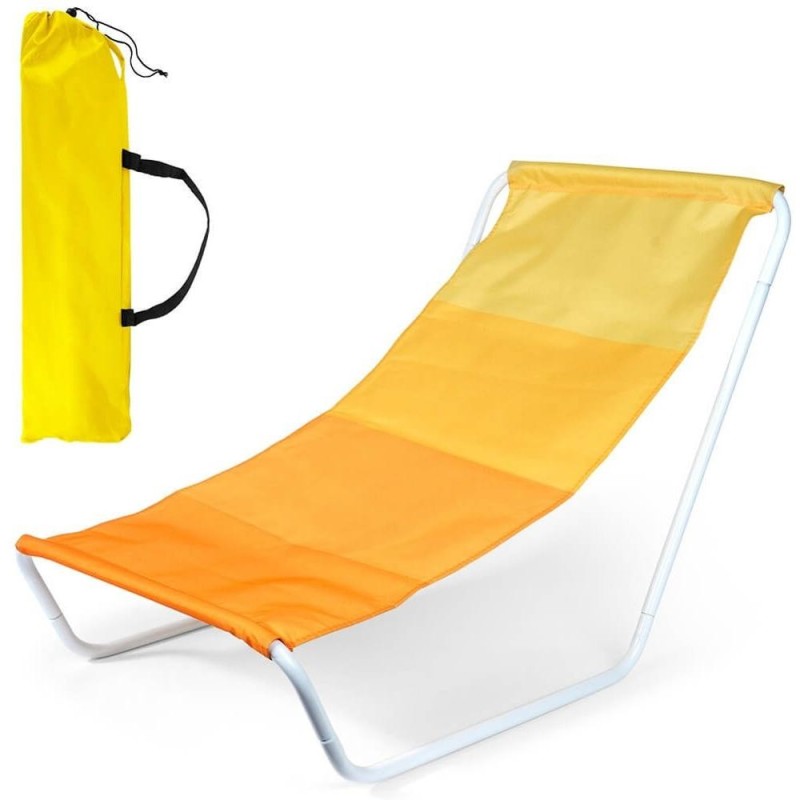 Reducere 14% - Scaun Pliabil de Plaja, Galben, 86 x 51.5 x 60 cm, Vilde 1 Scaun Pliabil de Plaja