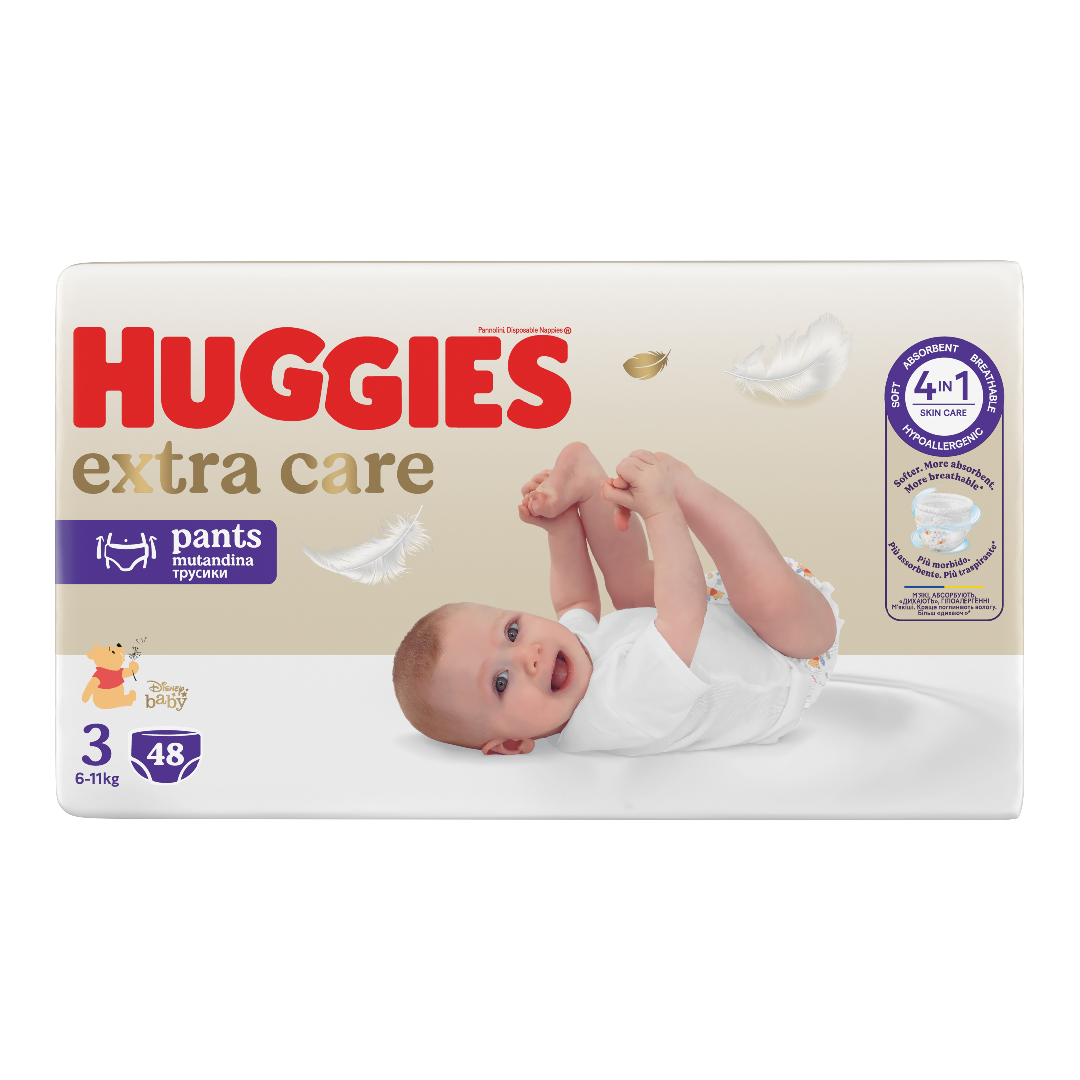 Reducere 25% - Scutece Extra Care Pants, Nr.3, 6-11kg, 48 bucati, Huggies 1 Scutece Extra Care Pants