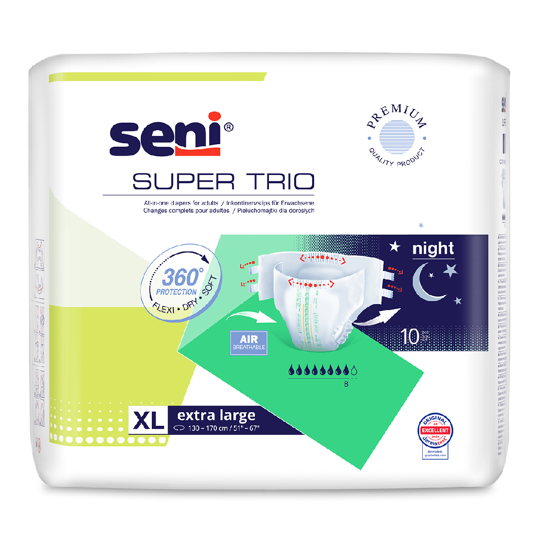 Reducere 15% - Scutece Super Trio Extra Large, 10 bucati, Seni 1 Scutece Super Trio Extra Large