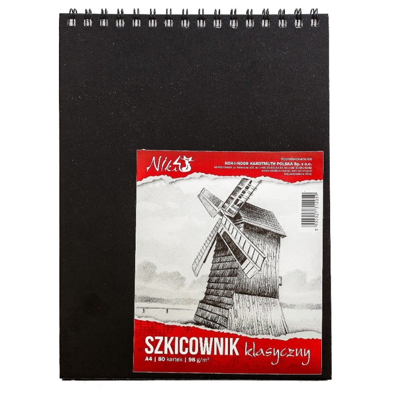 Reducere 23% - Set 2 x Caiet de Schite cu Hartie Alba, Koh-I-Noor Niki, A4, 80 Sile, Spira 1 Set 2 x Caiet de Schite cu Hartie Alba