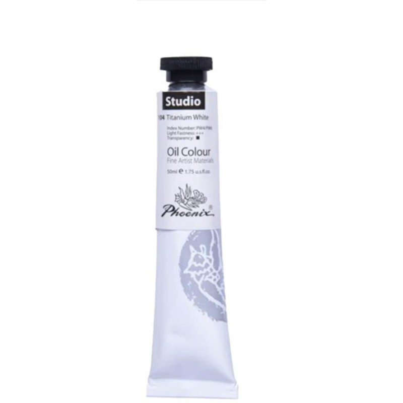 Reducere 25% - Set 2 x Culori in Ulei Artist Phoenix, Titanium White, 50 ml 1 Set 2 x Culori in Ulei Artist Phoenix