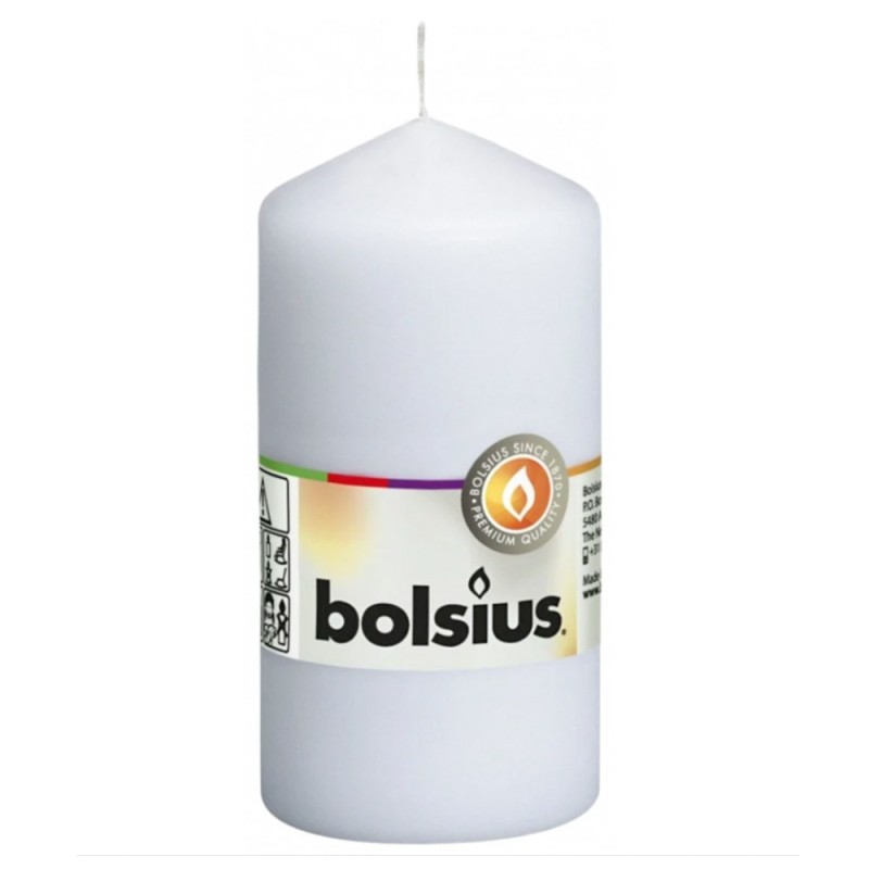 Reducere 18% - Set 2 x Lumanare Stalp 120 x 58 mm Bolsius, Alb 1 Set 2 x Lumanare Stalp 120 x 58 mm Bolsius